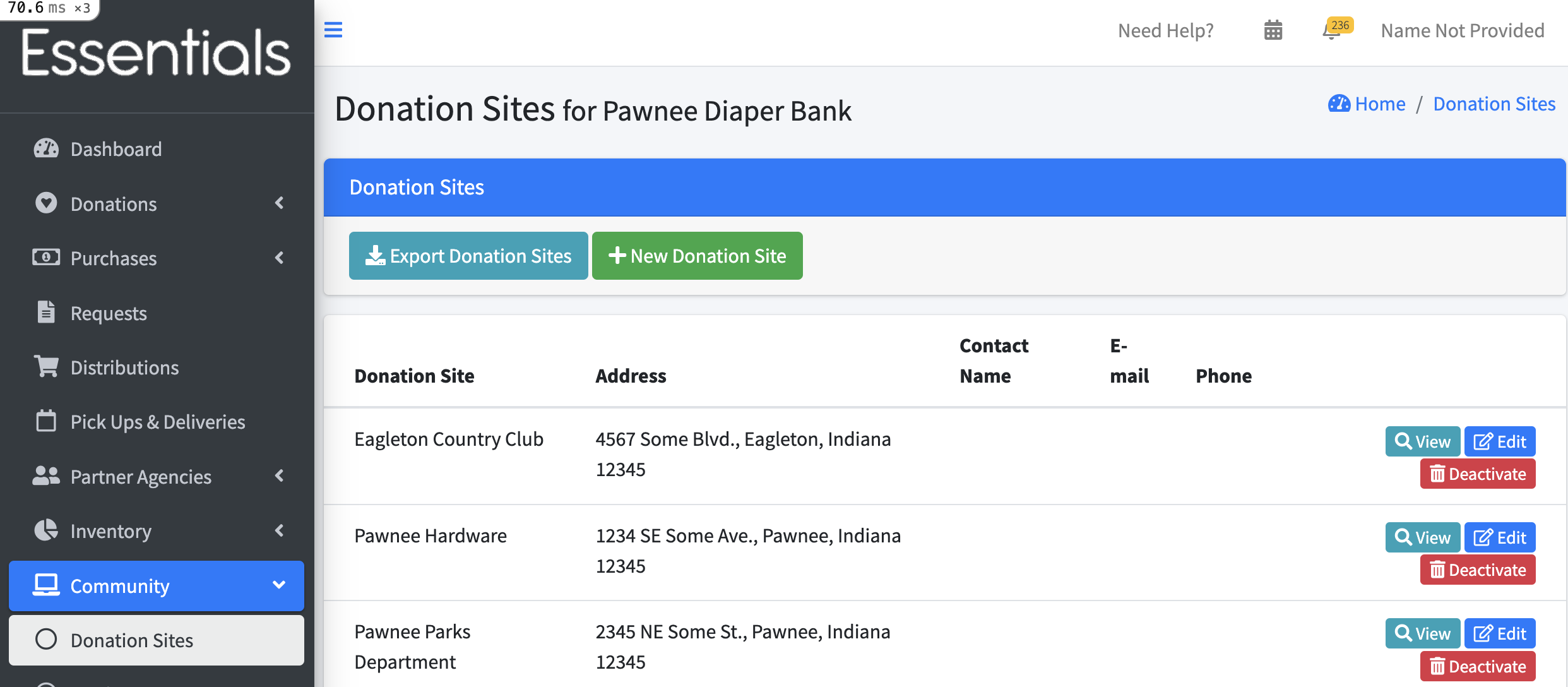 Donation Sites