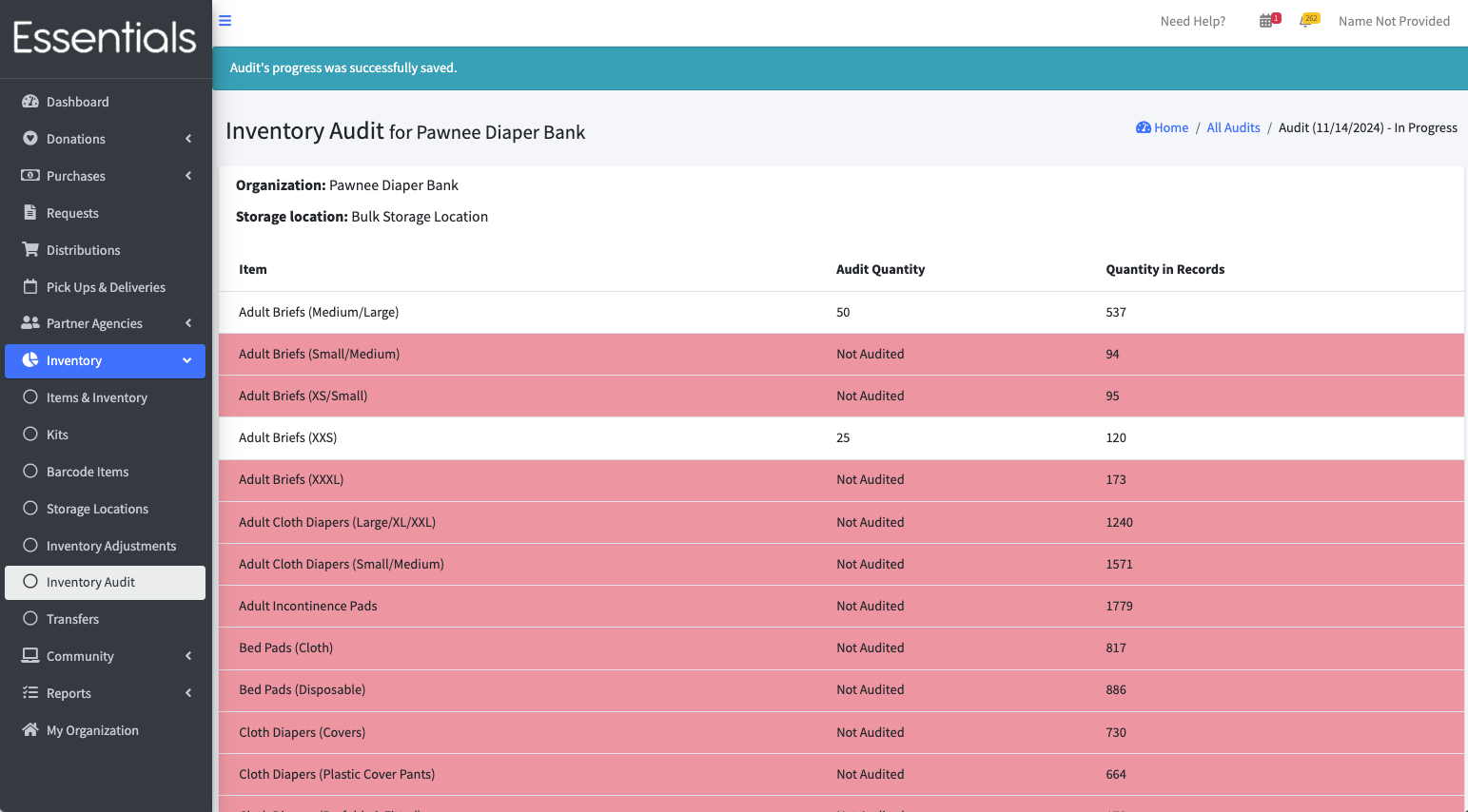 Audit post save progress